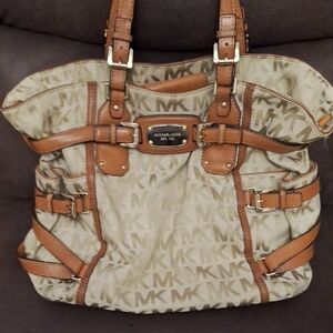 Michael Kors Tan and Brown Women's Bag